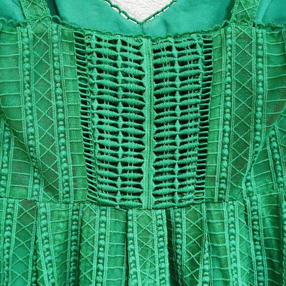 Anthropologie Greylin Women’s Dress Cottagecore Romantic Fit & Flare Green Sz S - Picture 7 of 11